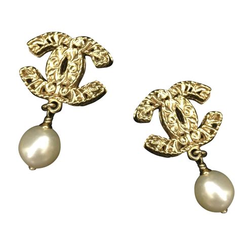 boucle d oreille chanel double c|boucles de oreille chanel.